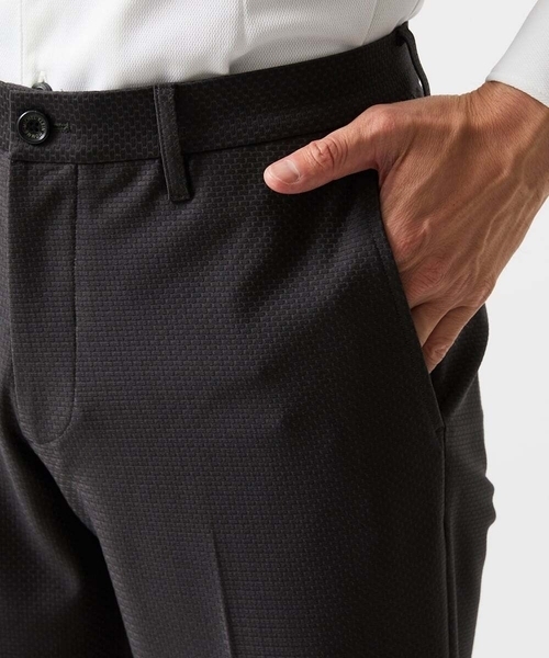 MICHEL KLEIN HOMME   （ミッシェルクランオム）の「トリコットストレッチスラックスパンツ（スラックス・メンズ・ネイビー/ダークグレー・MEDIUM/LARGE/X-LARGE）」の5枚目の写真