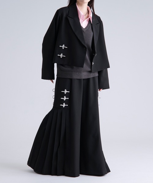 Ellno Loset(エルノロゼット)の「2WAYファイヤーマンバックルワイドパンツ/SETUP対応(その他パンツ・メンズ・ブラック/ブルーグレー/チャコールグレー・X-SMALL/SMALL/MEDIUM/LARGE)」の22枚目の写真