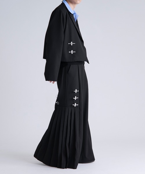 Ellno Loset(エルノロゼット)の「2WAYファイヤーマンバックルワイドパンツ/SETUP対応(その他パンツ・メンズ・ブラック/ブルーグレー/チャコールグレー・X-SMALL/SMALL/MEDIUM/LARGE)」の18枚目の写真
