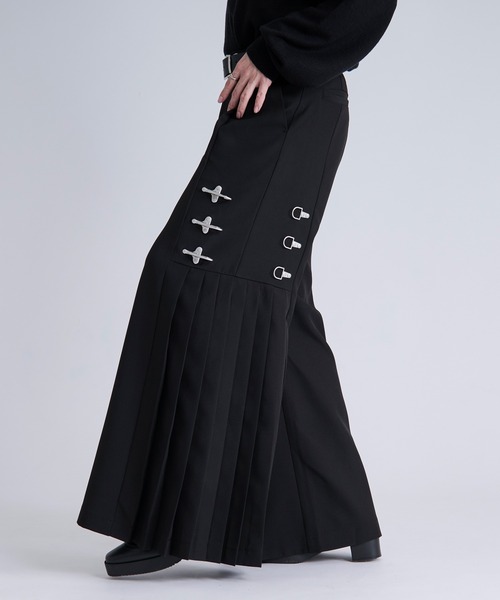 Ellno Loset(エルノロゼット)の「2WAYファイヤーマンバックルワイドパンツ/SETUP対応(その他パンツ・メンズ・ブラック/ブルーグレー/チャコールグレー・X-SMALL/SMALL/MEDIUM/LARGE)」の7枚目の写真