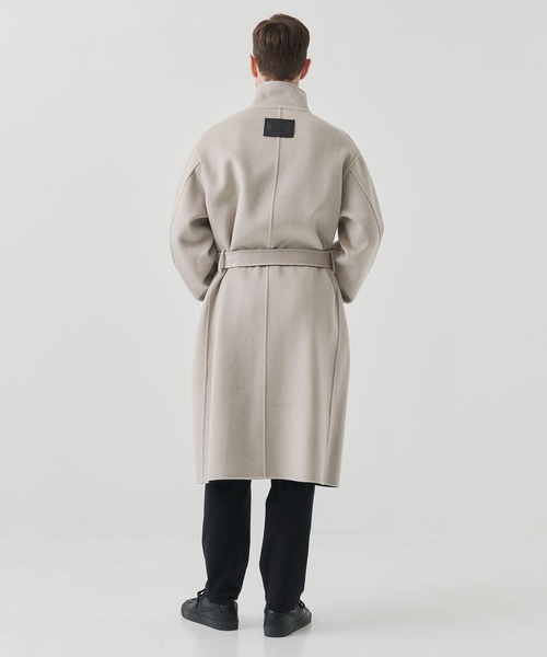 CASHMERE CASHMERE(カシミヤカシミヤ)の「【CASHMERE CASHMERE/カシミアカシミア】CASHMERE/SILK/WOOL STAND OVER COAT/2WAYスタンドコート(ステンカラーコート・メンズ・ダークネイビー/ブラック・44/48)」の19枚目の写真