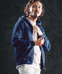 mpa4021-indigo waffle parka ダブルジップパーカー(WR26S-03)