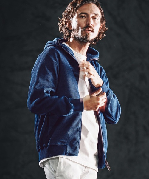 mpa4021-indigo waffle parka — дабл джип парка (WR26S-03)