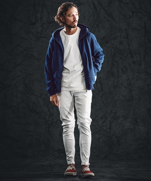 wjk reluxe（ダブルジェーケーリラックス）の「mpa4021-indigo waffle parka ダブルジップパーカー(WR26S-03)（パーカー・メンズ・ワンウォッシュ/インディゴブルー/ライトインディゴブルー・L/M/S）」の14枚目の写真