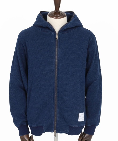 wjk reluxe（ダブルジェーケーリラックス）の「mpa4021-indigo waffle parka ダブルジップパーカー(WR26S-03)（パーカー・メンズ・ワンウォッシュ/インディゴブルー/ライトインディゴブルー・L/M/S）」の22枚目の写真