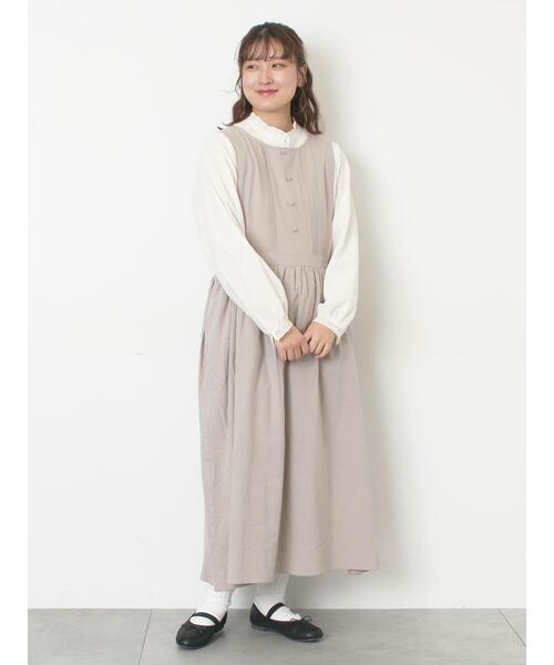 Samansa Mos2(サマンサ モスモス)の「【WEB限定】バックスリットジャンスカ(ワンピース・レディース・グレー/ブラック・F)」の1枚目の写真