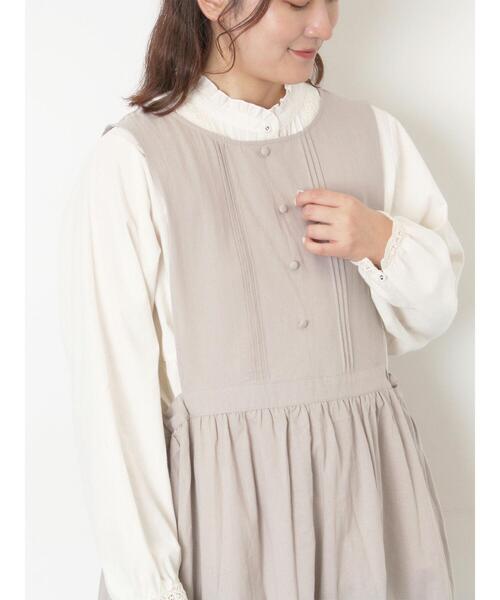 Samansa Mos2(サマンサ モスモス)の「【WEB限定】バックスリットジャンスカ(ワンピース・レディース・グレー/ブラック・F)」の9枚目の写真