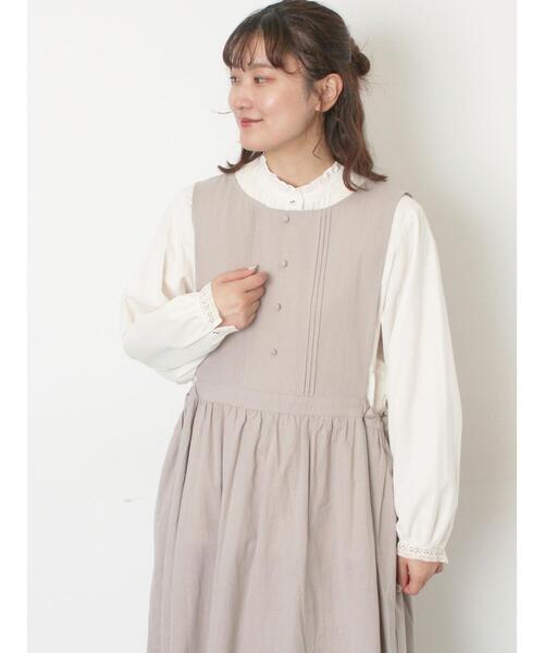 Samansa Mos2(サマンサ モスモス)の「【WEB限定】バックスリットジャンスカ(ワンピース・レディース・グレー/ブラック・F)」の10枚目の写真