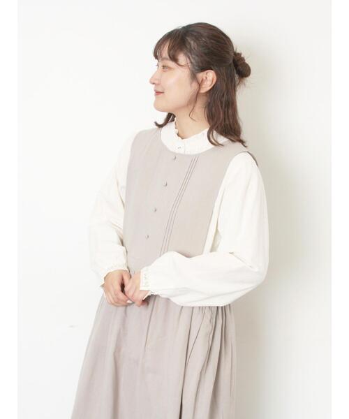 Samansa Mos2(サマンサ モスモス)の「【WEB限定】バックスリットジャンスカ(ワンピース・レディース・グレー/ブラック・F)」の11枚目の写真