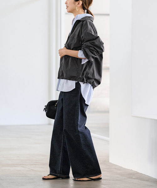 FRAMeWORK（フレームワーク）の「ルーズストレートデニムパンツ（デニムパンツ・レディース・ネイビー/ホワイト・36/38/40）」の16枚目の写真