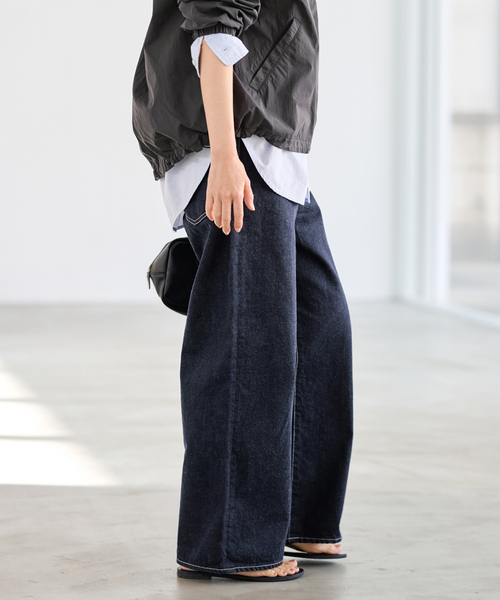 FRAMeWORK（フレームワーク）の「ルーズストレートデニムパンツ（デニムパンツ・レディース・ネイビー/ホワイト・36/38/40）」の19枚目の写真