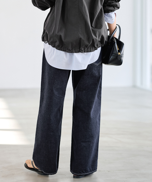 FRAMeWORK（フレームワーク）の「ルーズストレートデニムパンツ（デニムパンツ・レディース・ネイビー/ホワイト・36/38/40）」の20枚目の写真