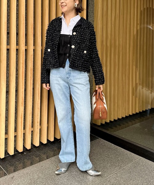 NOLLEY’S（ノーリーズ）の「45th limited editionフラッグカラミジャケット（ノーカラージャケット・レディース・ネイビー/オフホワイト・38/36）」の10枚目の写真