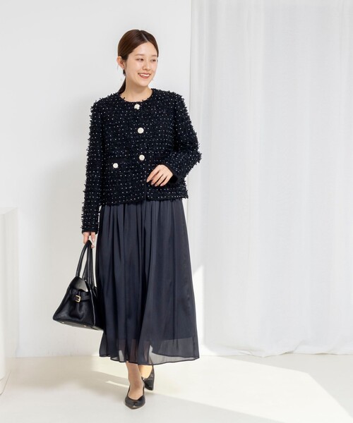 NOLLEY’S（ノーリーズ）の「45th limited editionフラッグカラミジャケット（ノーカラージャケット・レディース・ネイビー/オフホワイト・38/36）」の14枚目の写真