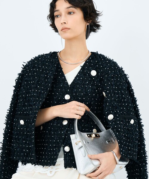 NOLLEY’S（ノーリーズ）の「45th limited editionフラッグカラミジャケット（ノーカラージャケット・レディース・ネイビー/オフホワイト・38/36）」の21枚目の写真