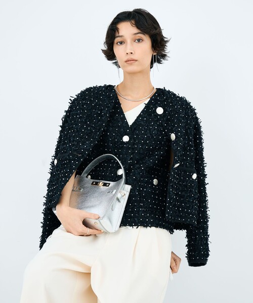 NOLLEY’S（ノーリーズ）の「45th limited editionフラッグカラミジャケット（ノーカラージャケット・レディース・ネイビー/オフホワイト・38/36）」の10枚目の写真