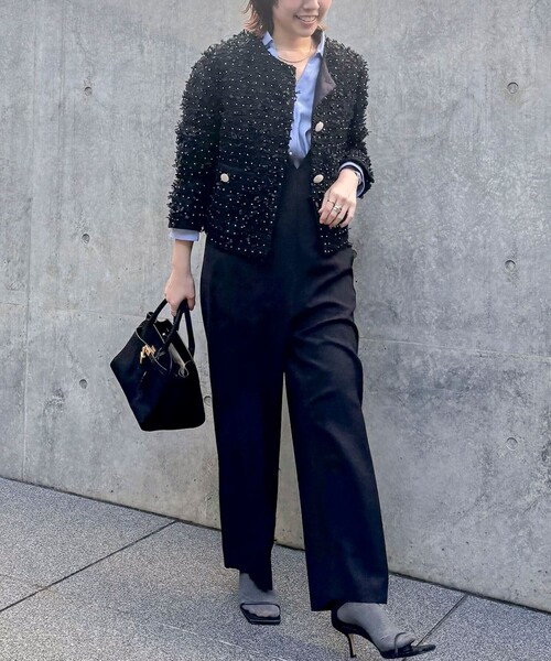 NOLLEY’S（ノーリーズ）の「45th limited editionフラッグカラミジャケット（ノーカラージャケット・レディース・ネイビー/オフホワイト・38/36）」の13枚目の写真