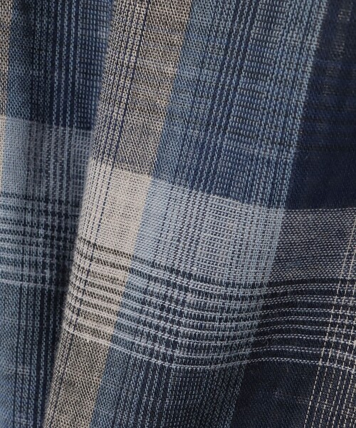 BEAMS HEART（ビームスハート）の「ダブルガーゼチェック オープンカラーシャツ（シャツ/ブラウス・メンズ・ブラウン・LARGE/SMALL）」の9枚目の写真