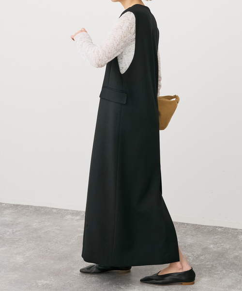 Spick & Span（スピックアンドスパン）の「《WEB限定 / 追加》ダブルクロスVネックワンピース（ワンピース・レディース・その他6/ブラック・36/38）」の18枚目の写真