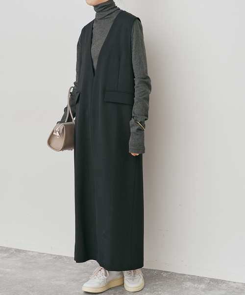 Spick & Span（スピックアンドスパン）の「《WEB限定 / 追加》ダブルクロスVネックワンピース（ワンピース・レディース・その他6/ブラック・36/38）」の22枚目の写真