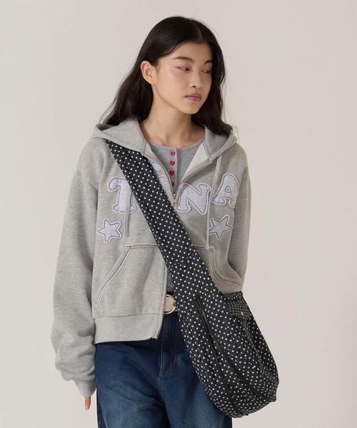 TINA:JOJUN(ティーナジョジュン)の「マチ付き ビッグ ショルダーバッグ TINA:JOJUN(ショルダーバッグ・レディース・ブラック/ピンク・F)」の9枚目の写真