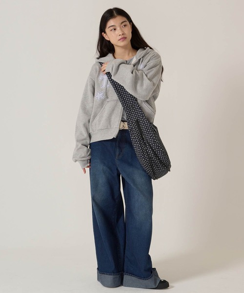 TINA:JOJUN(ティーナジョジュン)の「マチ付き ビッグ ショルダーバッグ TINA:JOJUN(ショルダーバッグ・レディース・ブラック/ピンク・F)」の13枚目の写真
