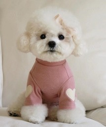 Dalfwin（ダールフィン）の「ペットウェア 袖のハートデザインがポイントのカットソー（ペットウェア）」