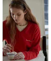 Bemuse V-neck knit - Red