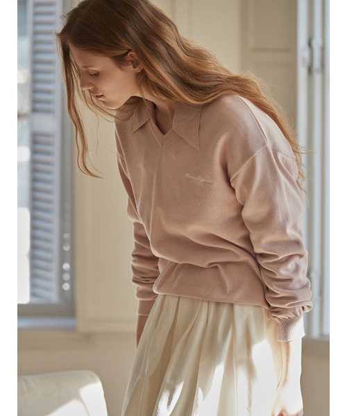 BEMUSE MANSION（ビミューズマンション）の「Bemuse V-neck knit - Red（ニット/セーター・レディース・その他・FREE）」の5枚目の写真