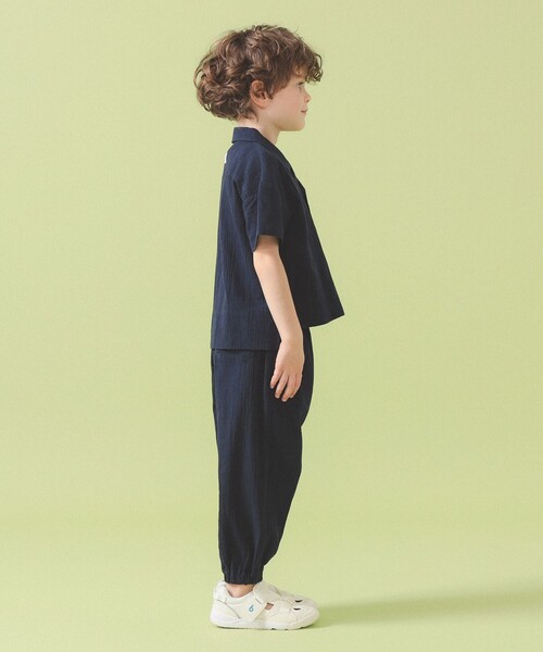 こども ビームス（コドモビームス）の「楊柳 開襟 シャツ 2026SS（90～140cm）（シャツ/ブラウス・キッズ・ベージュ/ネイビー・100/90/140/130/120/110）」の7枚目の写真