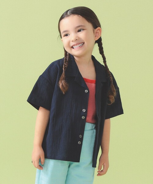 こども ビームス（コドモビームス）の「楊柳 開襟 シャツ 2026SS（90～140cm）（シャツ/ブラウス・キッズ・ベージュ/ネイビー・100/90/140/130/120/110）」の12枚目の写真