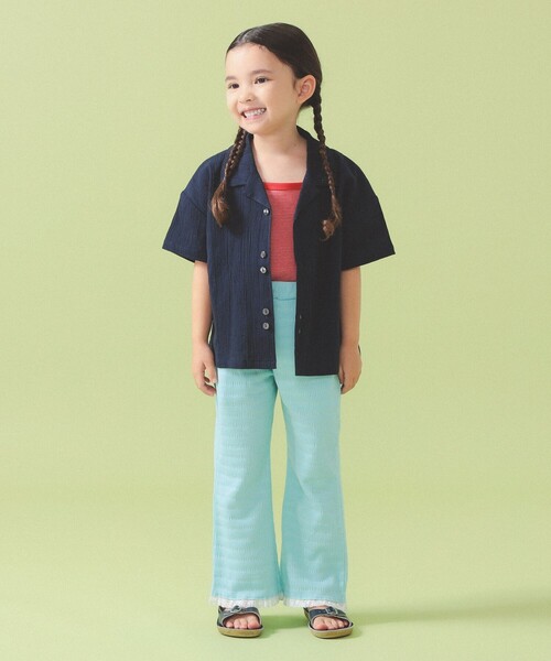 こども ビームス（コドモビームス）の「楊柳 開襟 シャツ 2026SS（90～140cm）（シャツ/ブラウス・キッズ・ベージュ/ネイビー・100/90/140/130/120/110）」の13枚目の写真