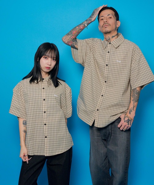 Subciety(サブサエティ)の「Essential check shirt(シャツ/ブラウス・メンズ・ブラック/アイボリー/ブラウン・X-SMALL/SMALL/MEDIUM/LARGE/X-LARGE/XX-LARGE)」の3枚目の写真