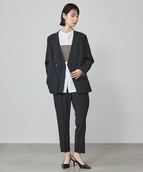 CAST:（キャストコロン）の「【はっ水/UV対策/セットアップ対応】ボディシェルスティックパンツ（その他パンツ・レディース・ブラック/ブルー系その他2/ネイビー/ベージュ/ホワイト・S/L/M）」の8枚目の写真