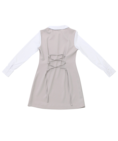 KATHARSIS(カタルシス)の「配色コルセットカラーワンピースベージュ ONE SIZE(ワンピース・レディース・その他・ONE SIZE)」の10枚目の写真