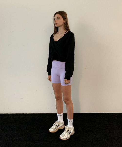 INJIACTIVE(インジアクティブ)の「ツーウェイラップクロップトップブラック(Tシャツ/カットソー・レディース・その他・ONE SIZE)」の4枚目の写真