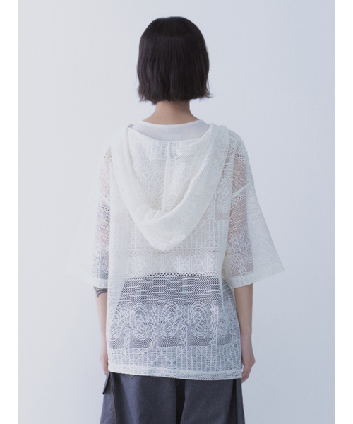 SETSETSET(セットセットセット)の「ボヘミアン レース フーディー ホワイト(Tシャツ/カットソー・レディース・その他・ONE SIZE)」の5枚目の写真