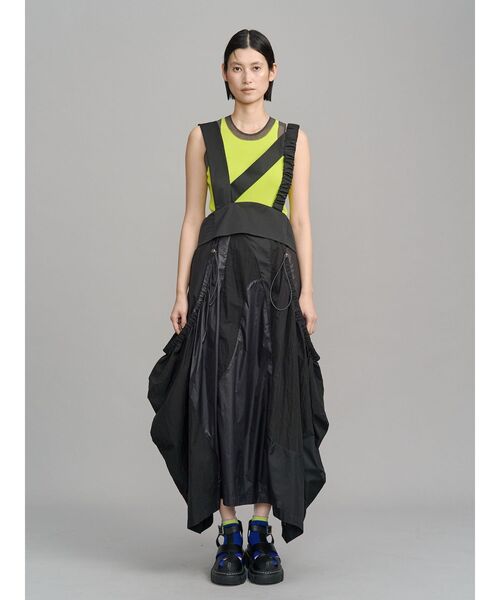 UN3D.（アンスリード）の「WAVE PATCHWORK JUMPER SKIRT / ウェーブパッチワークジャンパースカート（ジャンパースカート・レディース・ブラック/ベージュ/グレー・38/36）」の6枚目の写真