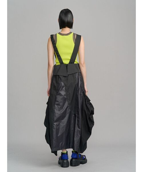 UN3D.（アンスリード）の「WAVE PATCHWORK JUMPER SKIRT / ウェーブパッチワークジャンパースカート（ジャンパースカート・レディース・ブラック/ベージュ/グレー・38/36）」の8枚目の写真