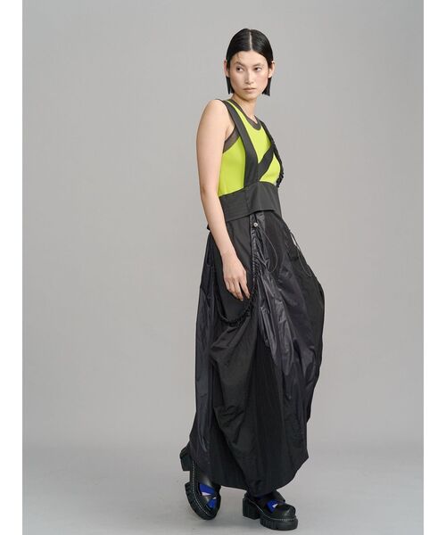 UN3D.（アンスリード）の「WAVE PATCHWORK JUMPER SKIRT / ウェーブパッチワークジャンパースカート（ジャンパースカート・レディース・ブラック/ベージュ/グレー・38/36）」の9枚目の写真