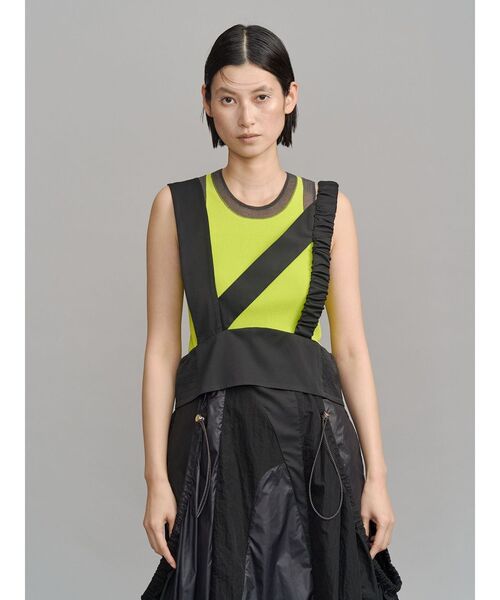 UN3D.（アンスリード）の「WAVE PATCHWORK JUMPER SKIRT / ウェーブパッチワークジャンパースカート（ジャンパースカート・レディース・ブラック/ベージュ/グレー・38/36）」の10枚目の写真