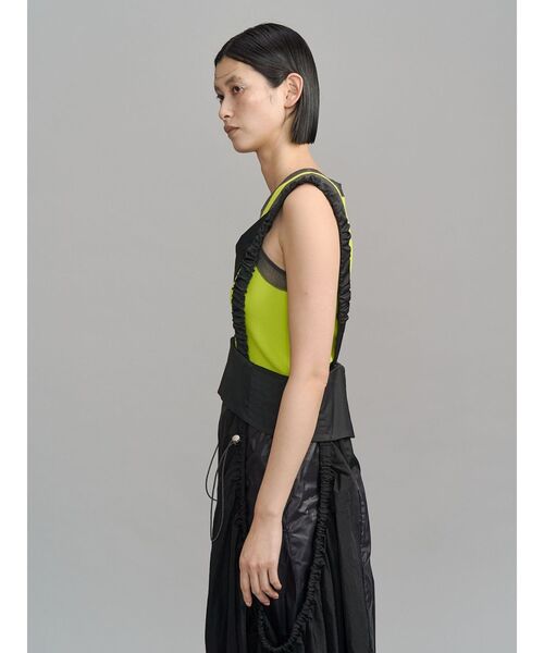 UN3D.（アンスリード）の「WAVE PATCHWORK JUMPER SKIRT / ウェーブパッチワークジャンパースカート（ジャンパースカート・レディース・ブラック/ベージュ/グレー・38/36）」の11枚目の写真