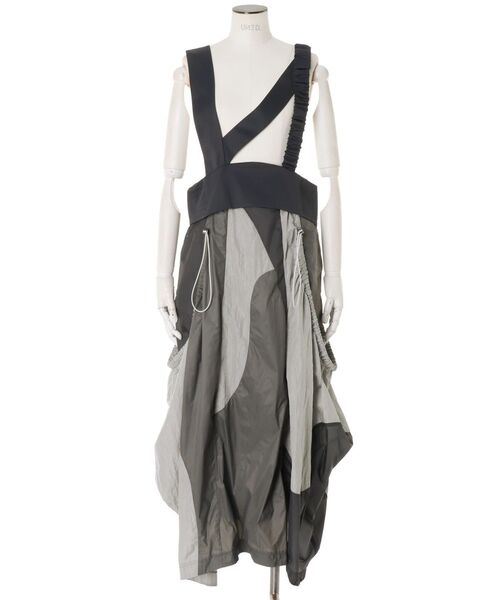 UN3D.（アンスリード）の「WAVE PATCHWORK JUMPER SKIRT / ウェーブパッチワークジャンパースカート（ジャンパースカート・レディース・ブラック/ベージュ/グレー・38/36）」の14枚目の写真