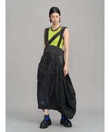 UN3D.（アンスリード）の「WAVE PATCHWORK JUMPER SKIRT   ウェーブパッチワークジャンパースカート（ジャンパースカート）」