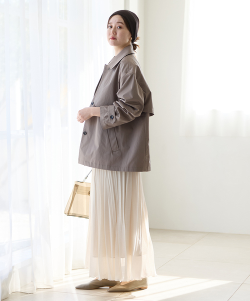 IENA（イエナ）の「シアーメッシュプリーツスカート（スカート・レディース・アイボリー/キャメル・36/38）」の18枚目の写真