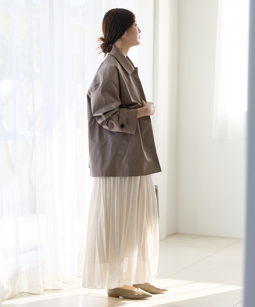 IENA（イエナ）の「シアーメッシュプリーツスカート（スカート・レディース・アイボリー/キャメル・36/38）」の19枚目の写真