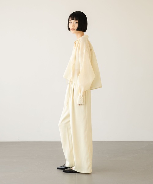 LOWRYS FARM(ローリーズファーム)の「ストレッチサテンイージーパンツ 639649(その他パンツ・レディース・ブラック/アイボリー/イエロー/グリーン・LARGE/MEDIUM)」の9枚目の写真