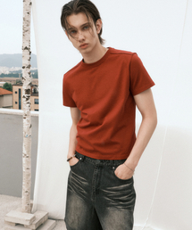 NOIRER（ノイア）の「ヘビーコットンクロップTシャツ(ワイン)（Tシャツ/カットソー）」