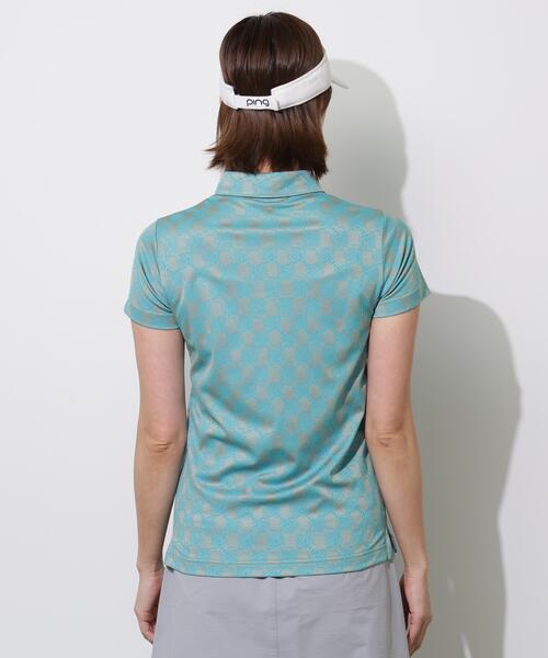 PING（ピン）の「【PING APPAREL】AZモノグラムジャカードブロックロゴ半袖ポロシャツ ＜PERFORMANCE＞ (LADIES)（ポロシャツ・レディース・ホワイト/ブラック/グレー・M/L/LL/S）」の11枚目の写真