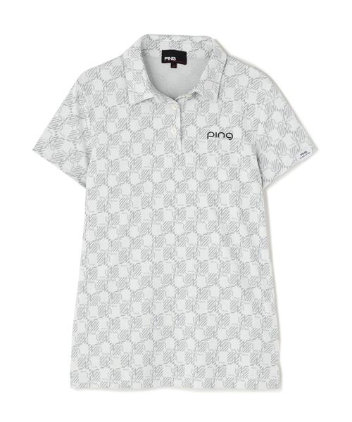 PING（ピン）の「【PING APPAREL】AZモノグラムジャカードブロックロゴ半袖ポロシャツ ＜PERFORMANCE＞ (LADIES)（ポロシャツ・レディース・ホワイト/ブラック/グレー・M/L/LL/S）」の21枚目の写真